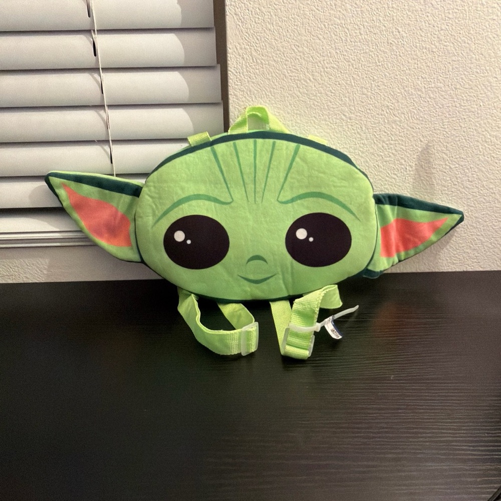 Green Alien Character Plush Backpack